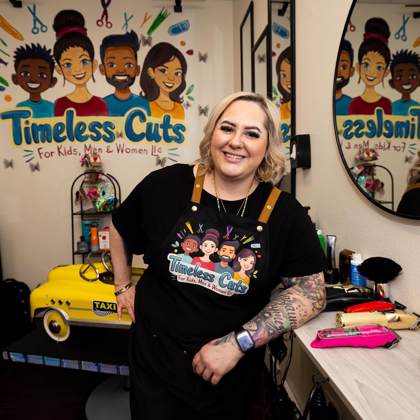 Deanna, owner and stylist at Timeless Cuts